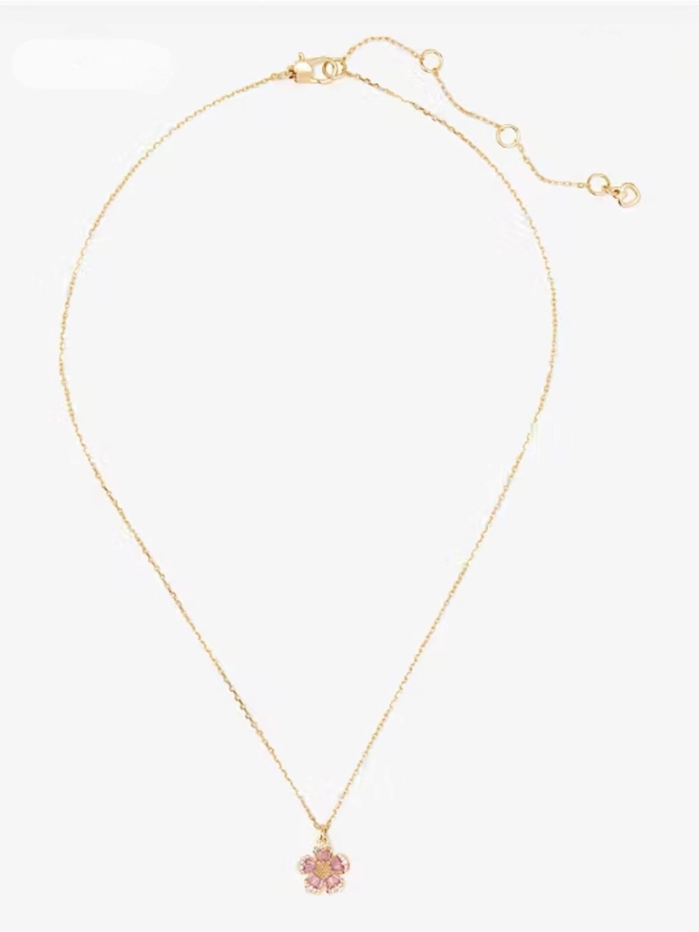 Kate Spade Fleurette Pendant Necklace In Purple - Picture 4 of 6